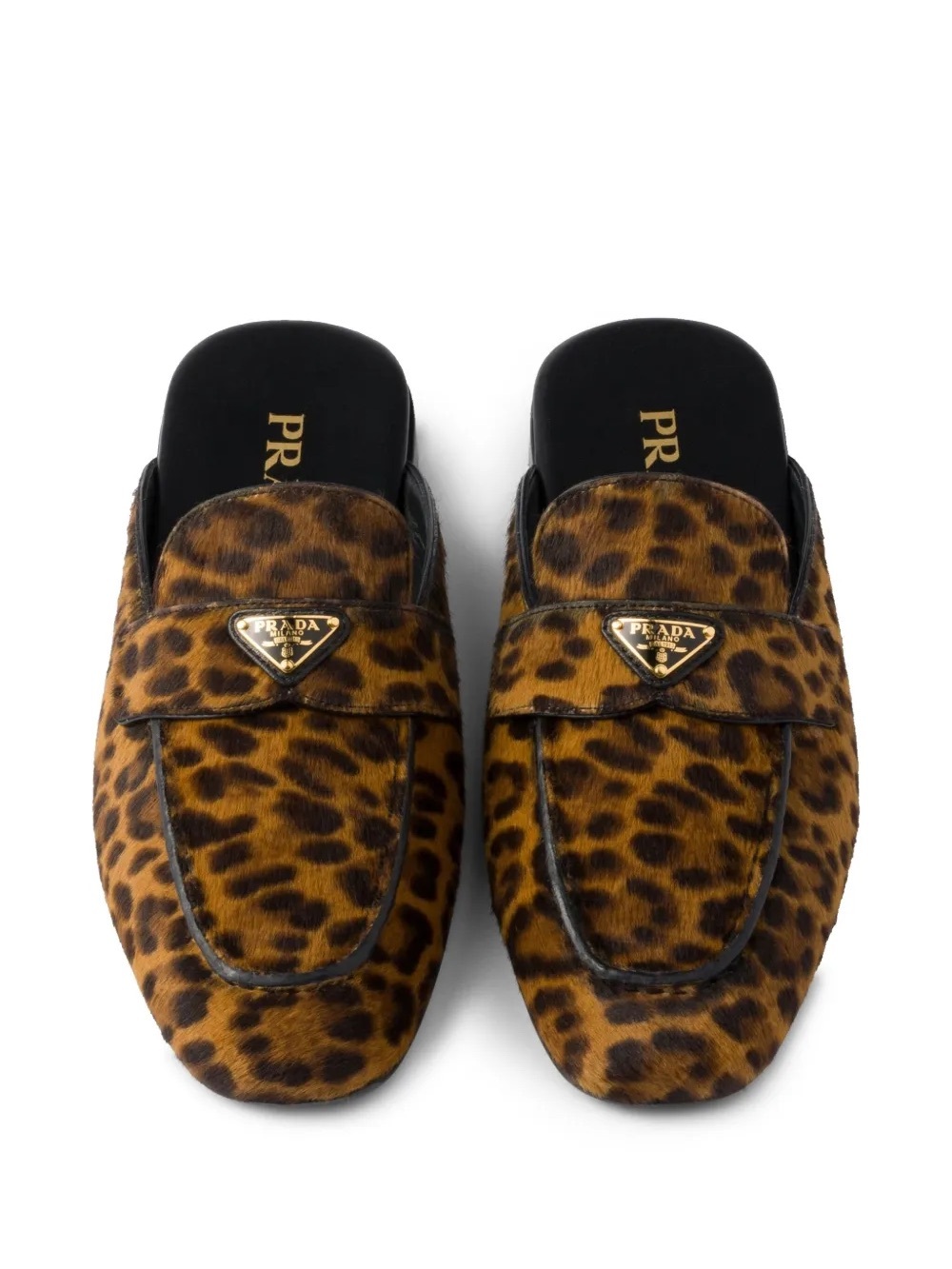 New Prada Leopard Print Leather Mules 37 $1,290